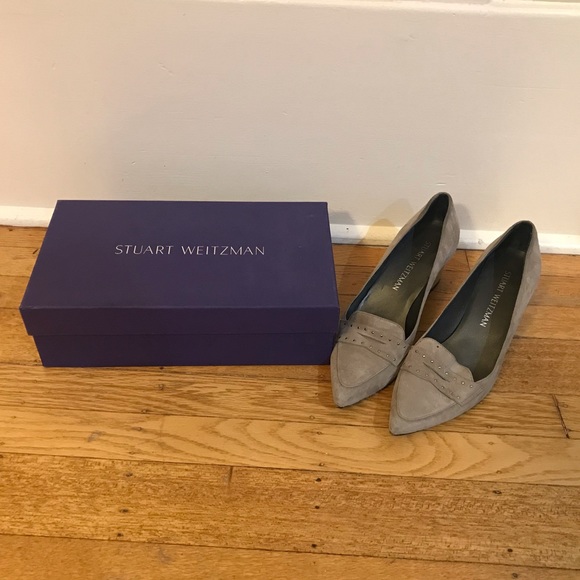 Stuart Weitzman Grey Suede Pumps